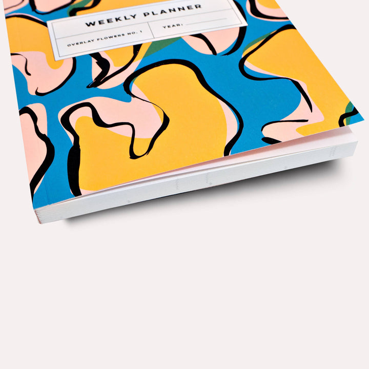 Overlay Flowers No. 1 Lay Flat Undated Weekly Planner Book