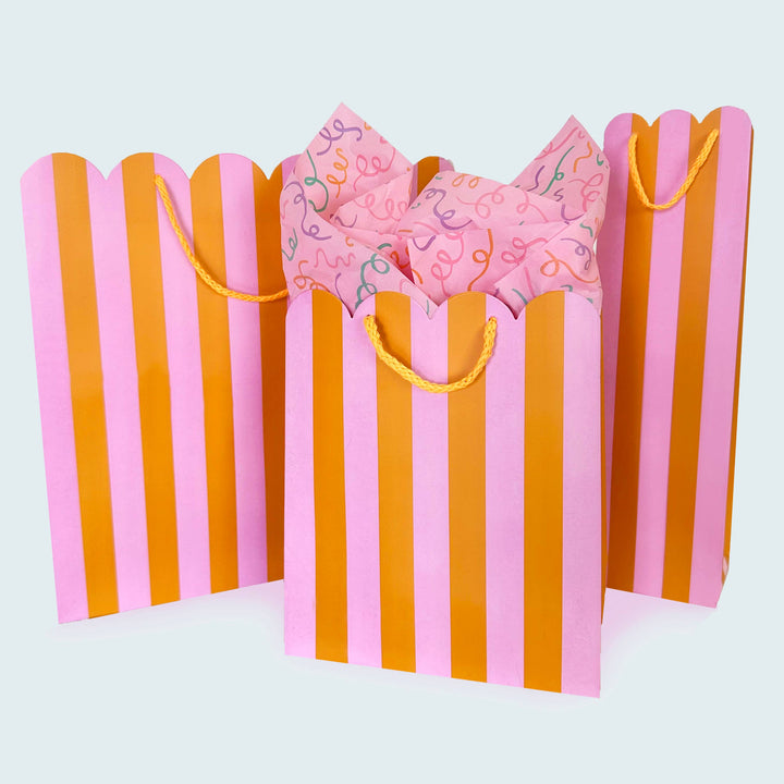 Citrus Scallop Large Square Gift Bag