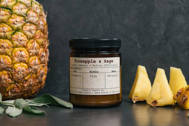 Pineapple and Sage Taxonomy Candle: 4oz
