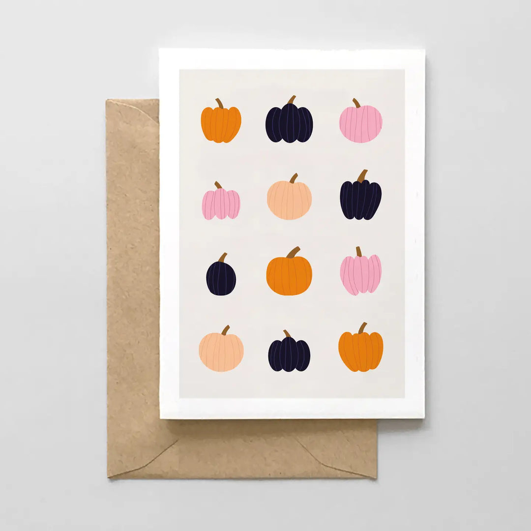 Modern Pumpkin Design - Greeting Card
