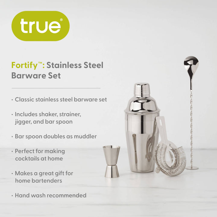Stainless Steel Barware Set of 4