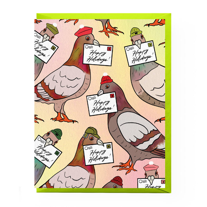 Pigeon Holiday Letters Card: Single card