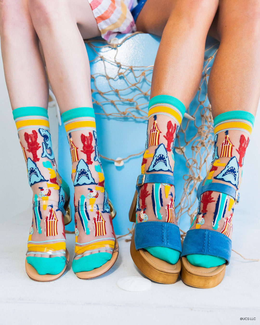 NEW STYLE: JAWS 50th Anniversary Sheer Crew Sock