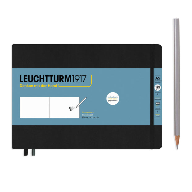 Sketchbooks - 150g/m² Paper Plain: Medium Landscape / Black