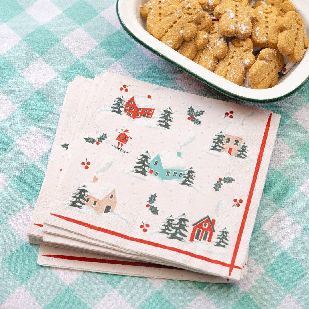 Santa Christmas Paper Napkins 20 Pack