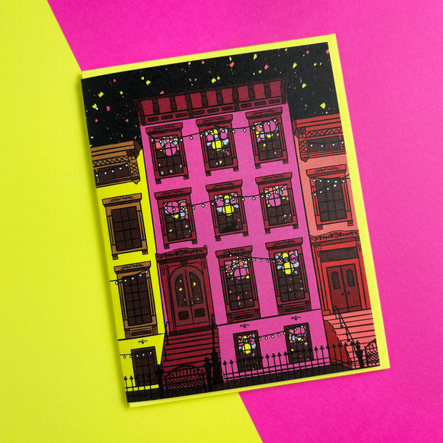 Brownstone Birthday Celebration Card