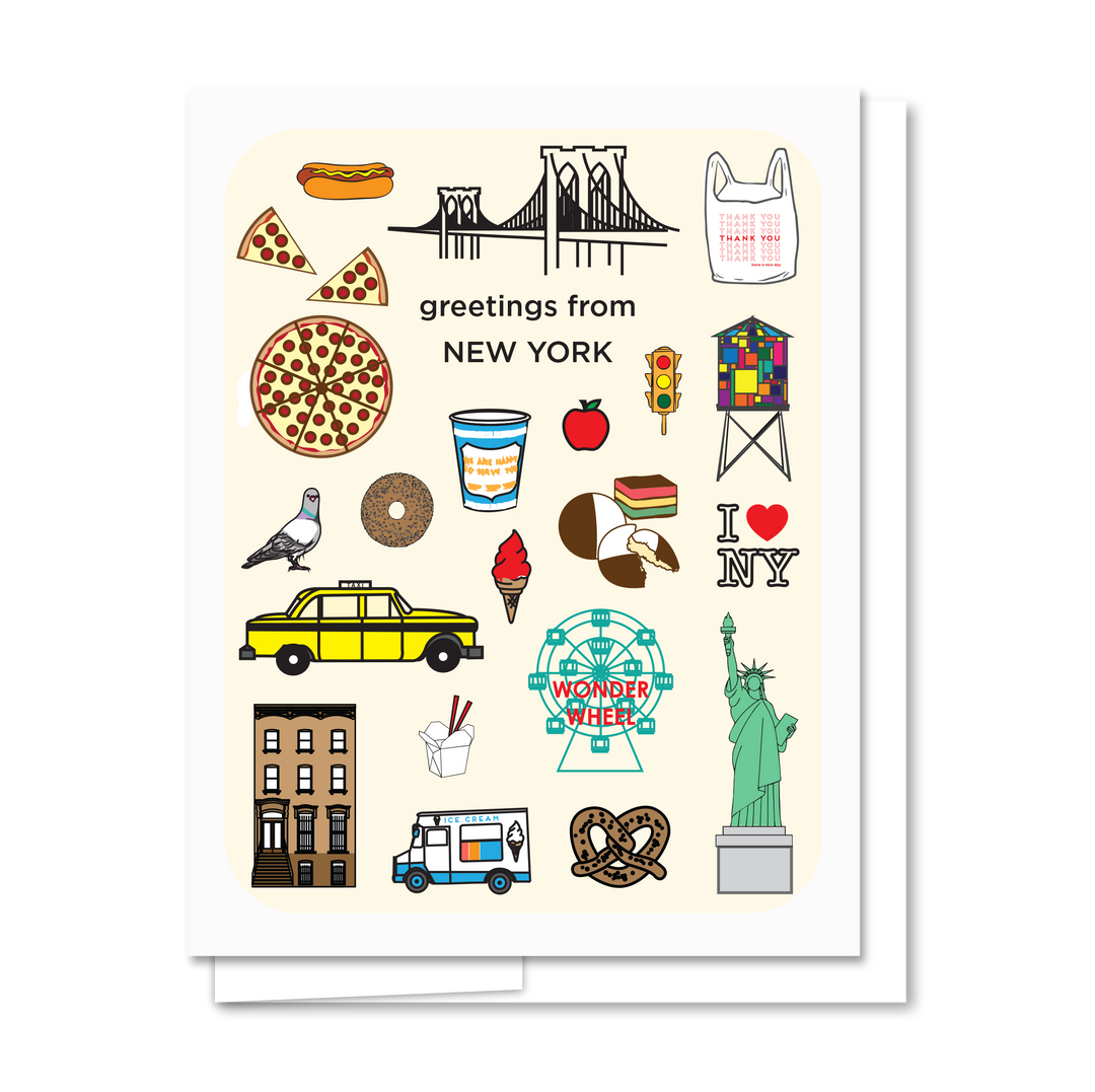 Greetings from NYC - Illustrated Greeting Card