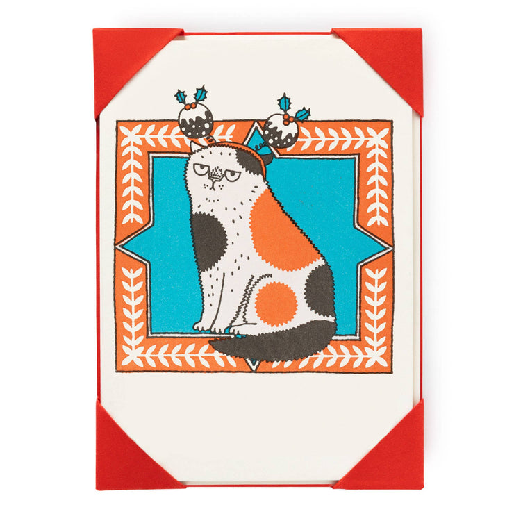 Cat | Notelet Christmas Card (5-Pack) 🎄