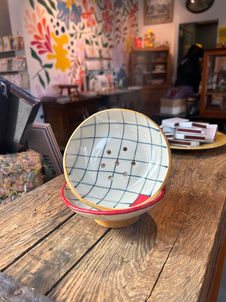 Checkered Trinket-Soap Dish