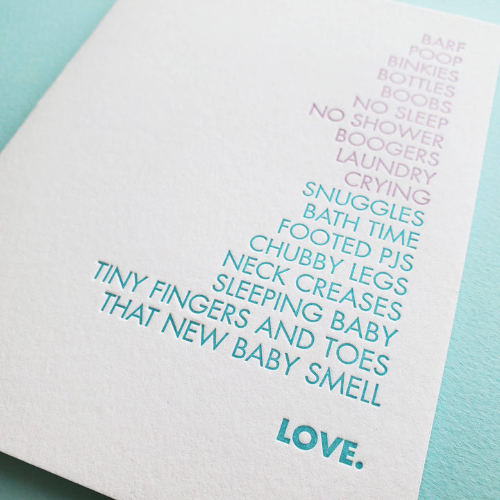 That New Baby Smell Card - Baby Congratulations Card