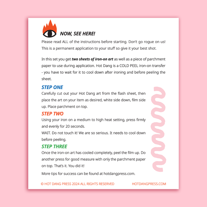 Ketchup and Mustard Buddies Iron-On