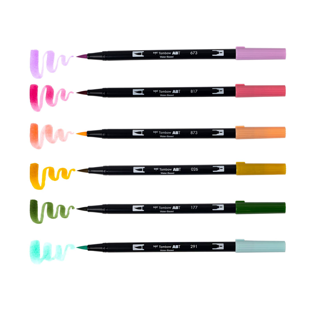 Dual Brush Pen Art Markers: Teatime 6-Pack