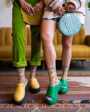 Evil Eye Sheer Crew Socks