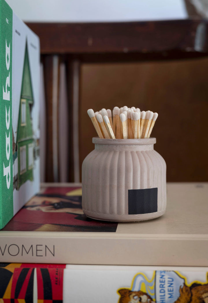 Apothecary Match Holder- Long Matches: Yellow