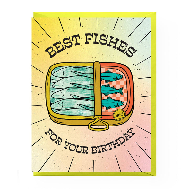 Best Fishes Sardine Birthday Card