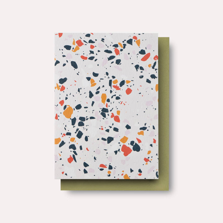 Mustard Terrazzo Card