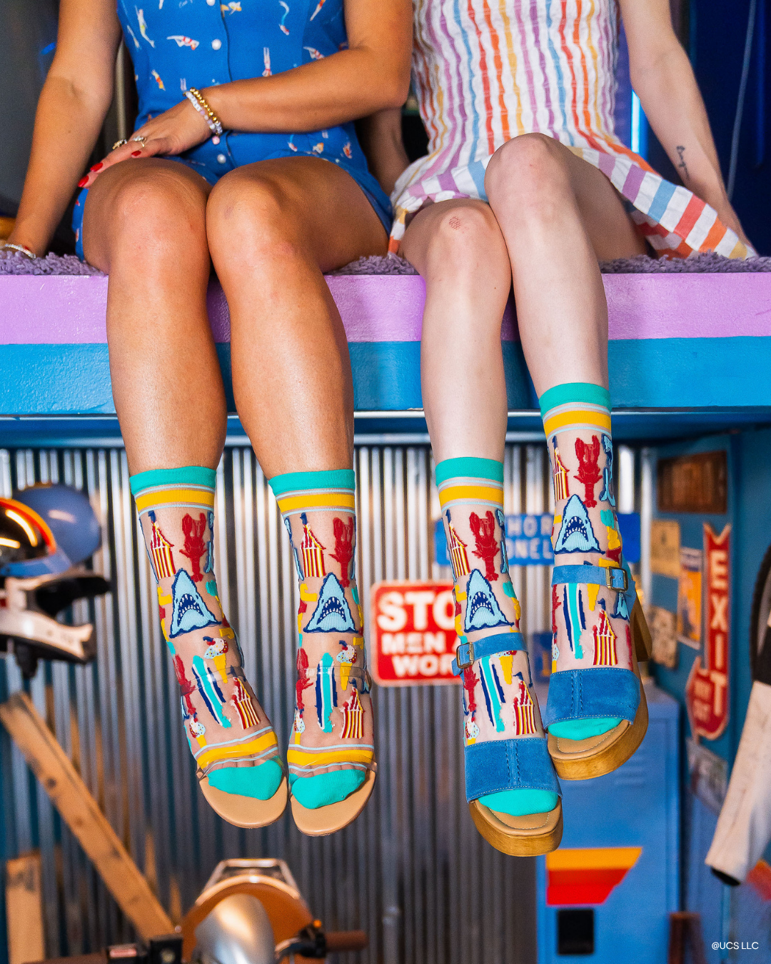 NEW STYLE: JAWS 50th Anniversary Sheer Crew Sock