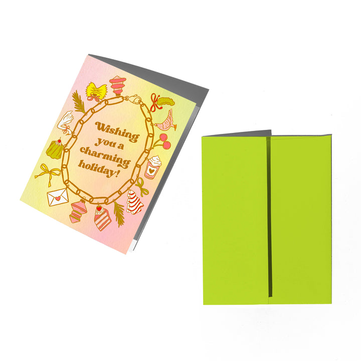 Charm Bracelet Holiday Card: Single card