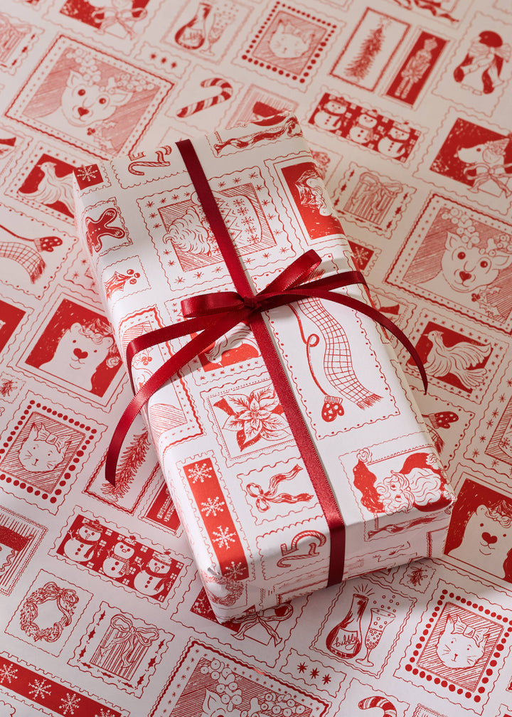 North Pole Post Double Sided Gift Wrap | Set of 3 Sheets