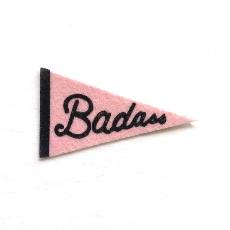 Badass Felt Pennant Sticker | Handmade in Brooklyn