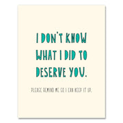 372 - Deserve You - A2 card