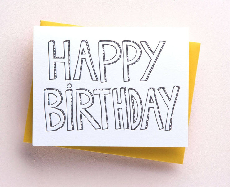 Hand Drawn Birthday Greeting Card