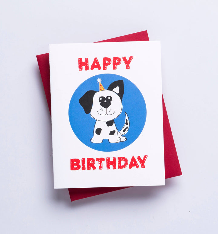 Puppy Dog Birthday Card - kid greeting card boys or girls