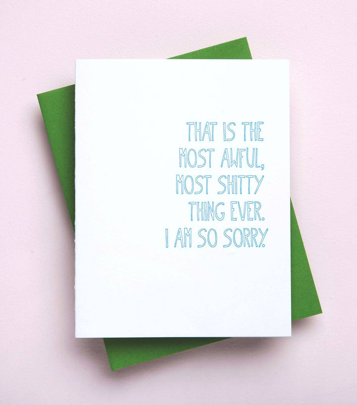 Awful Shitty Thing - bereavement, sympathy greeting card