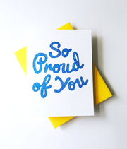 So Proud Of You Card - New Job,  graduation, greeting card