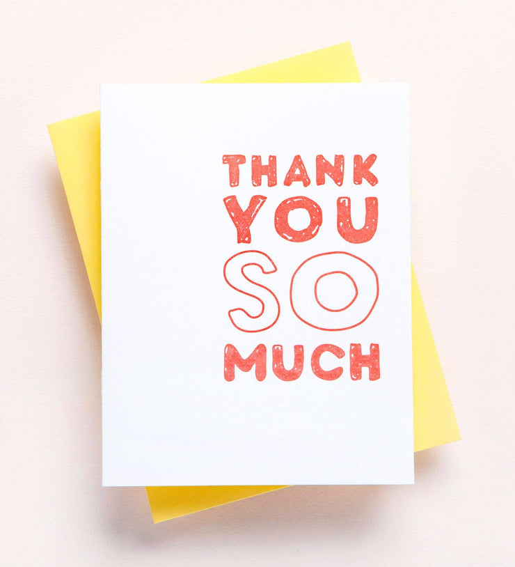 Thank You So Much - thank you greeting card