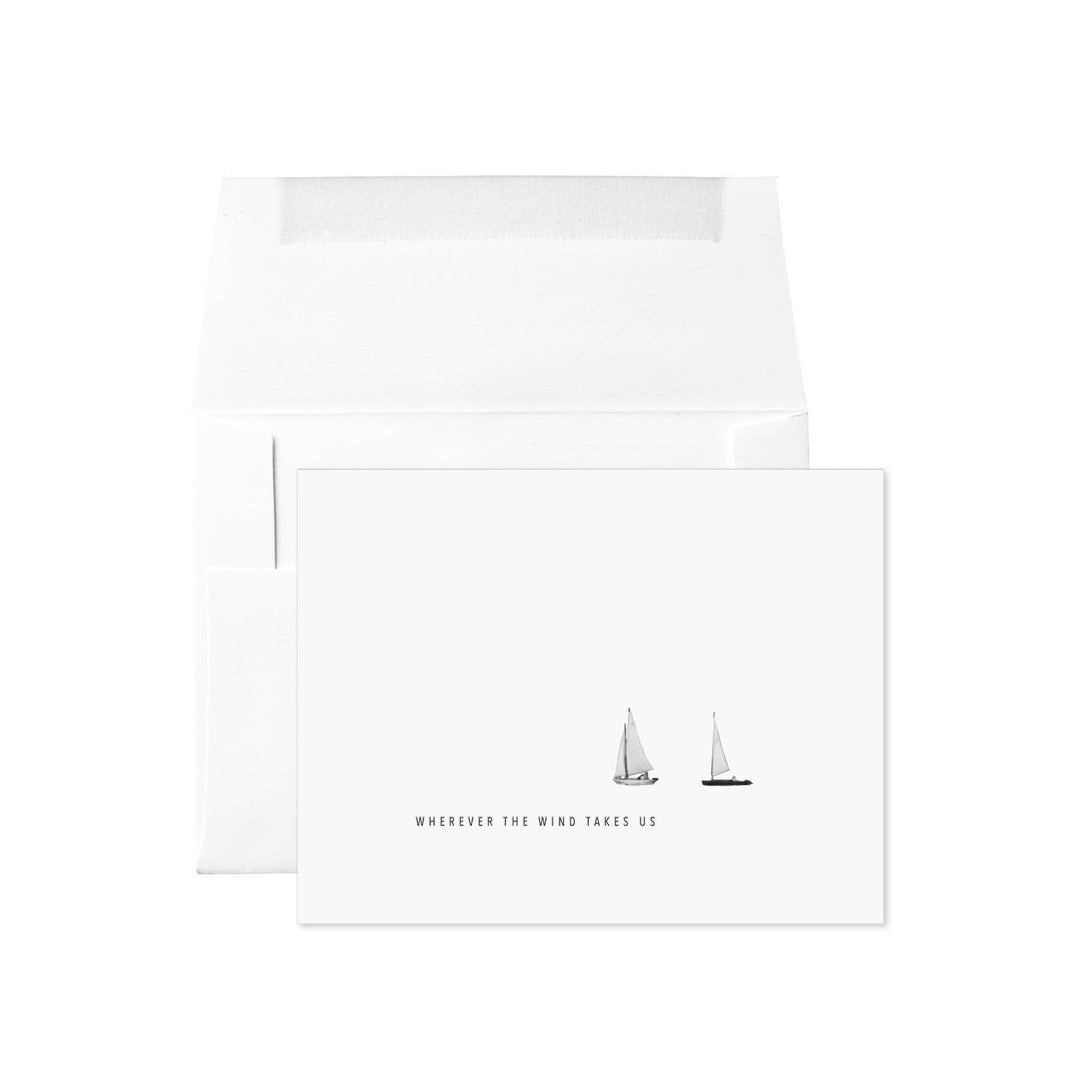 Sailboats Sailmates Wherever the Wind Takes Us Card