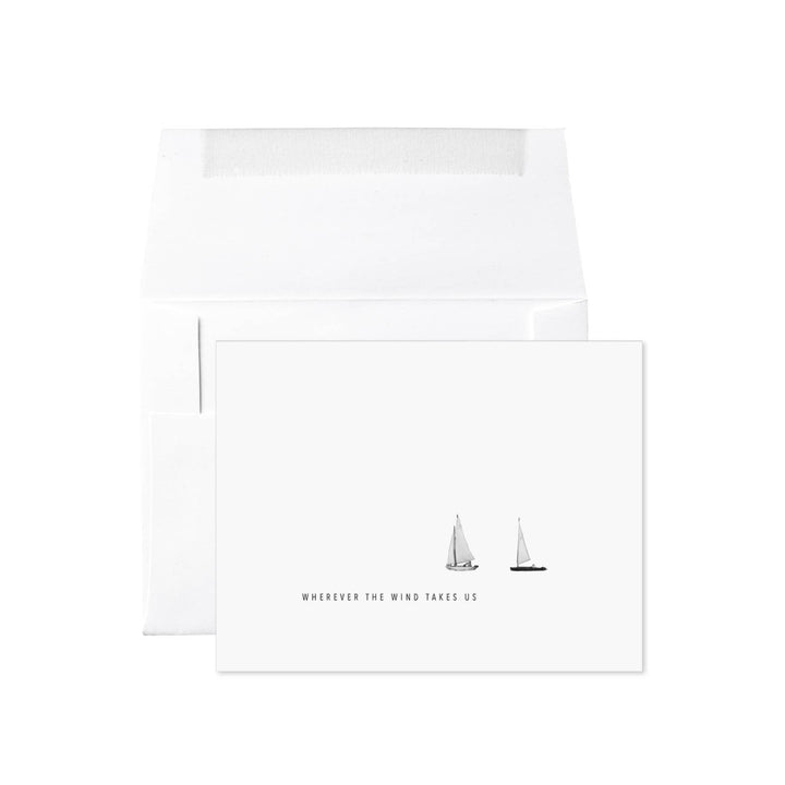 Sailboats Sailmates Wherever the Wind Takes Us Card