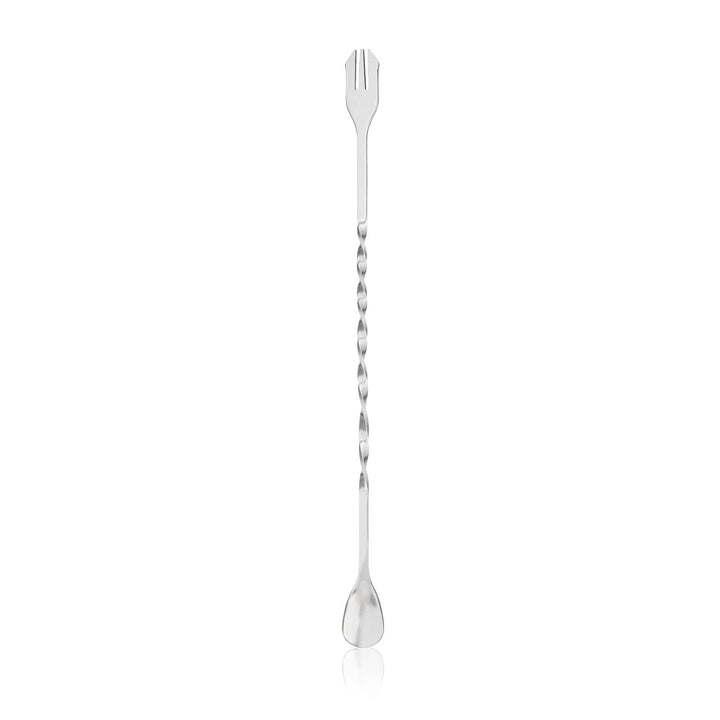 Trident 10.25 inch Stainless Spiral Cocktail Spoon and Fork