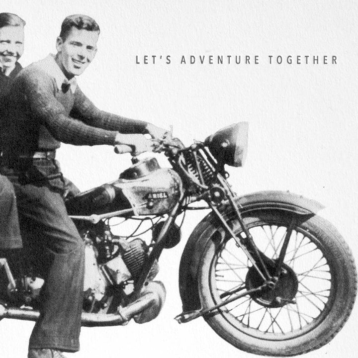 Motorcycle Lets Adventure Together Card