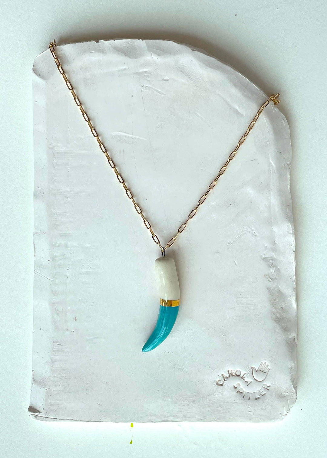 Shark tooth necklace: Lime Green