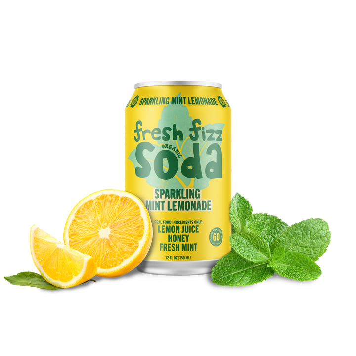 Sparkling Mint Lemonade - Natural Soda (12-Pack)