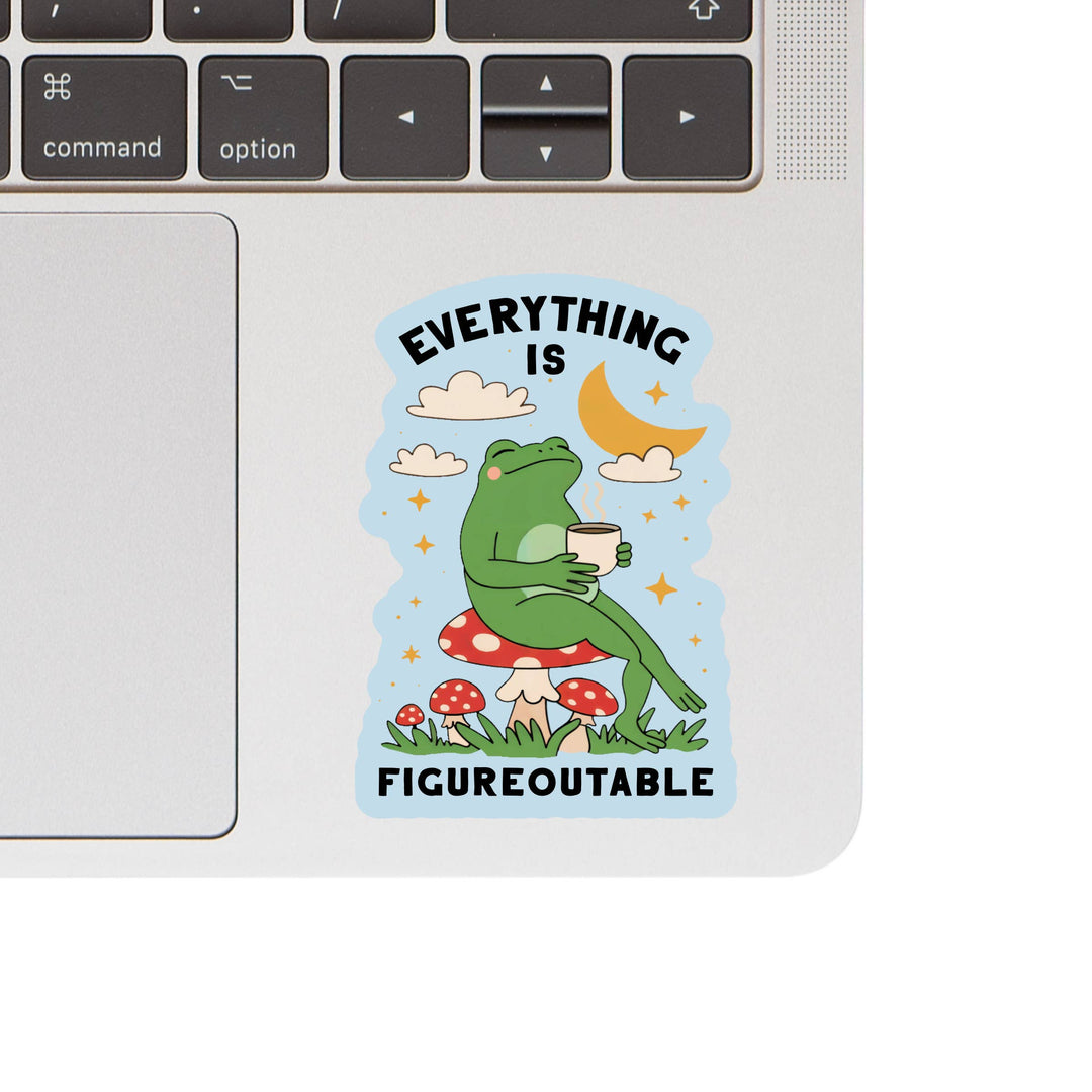 Positive Motivational Frog High Quality Vinyl Sticker