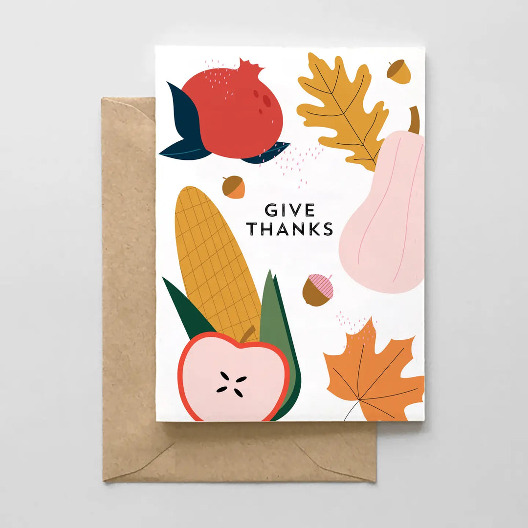 Give Thanks Abstract Harvest Design