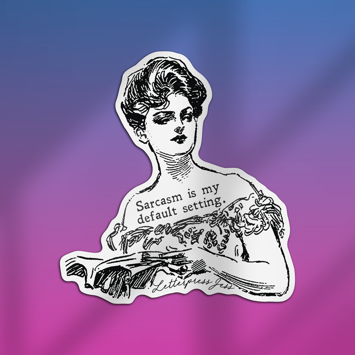 Gibson Girl Sarcasm Sticker