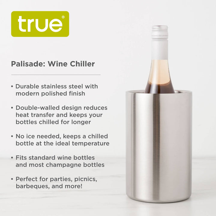 Palisade Double Wall Polished Stainless Steel Wine Chiller