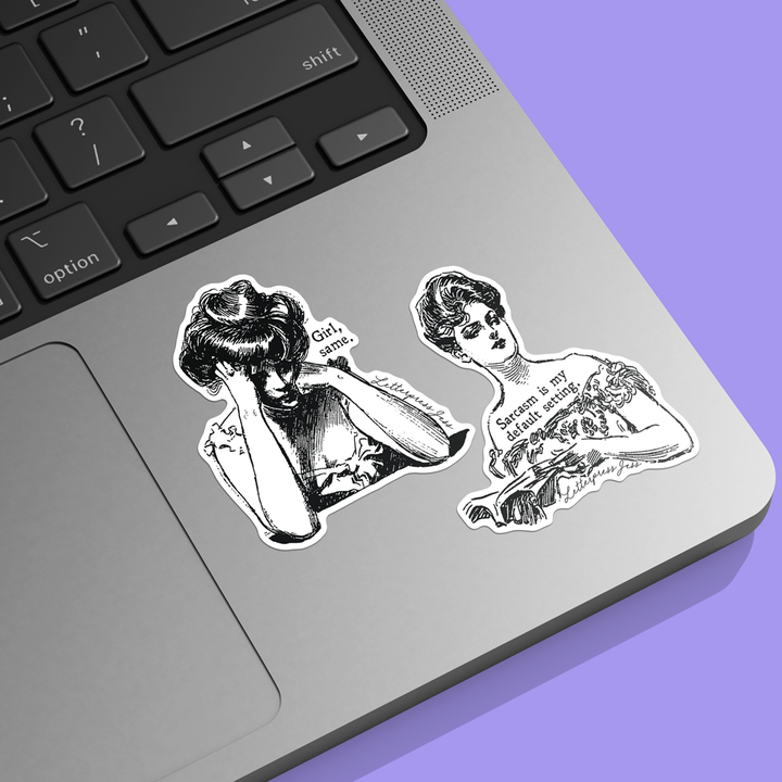 Gibson Girl Sarcasm Sticker