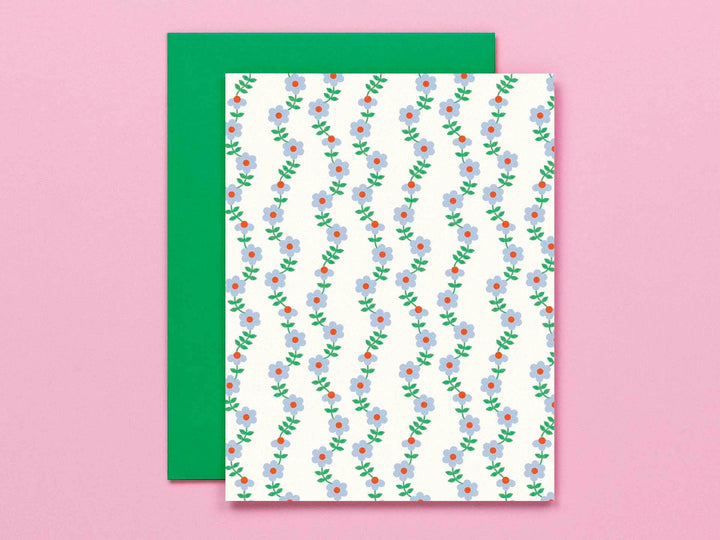 String of Fleurs Floral Blank Pattern Card or Card Set