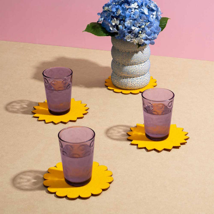 Sunburst Felt Coasters | Set of 4