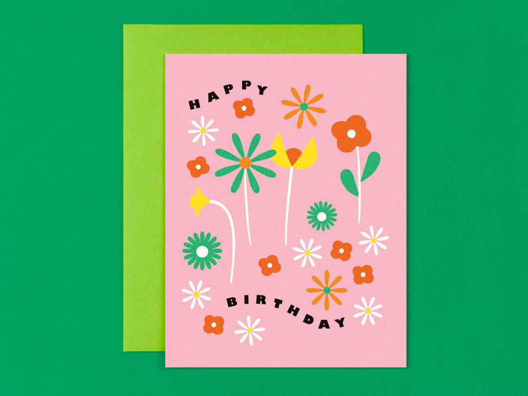 Birthday Fleurs • Retro Floral Birthday Card