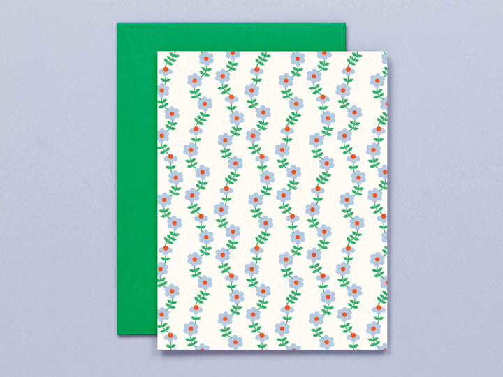 String of Fleurs Floral Blank Pattern Card or Card Set