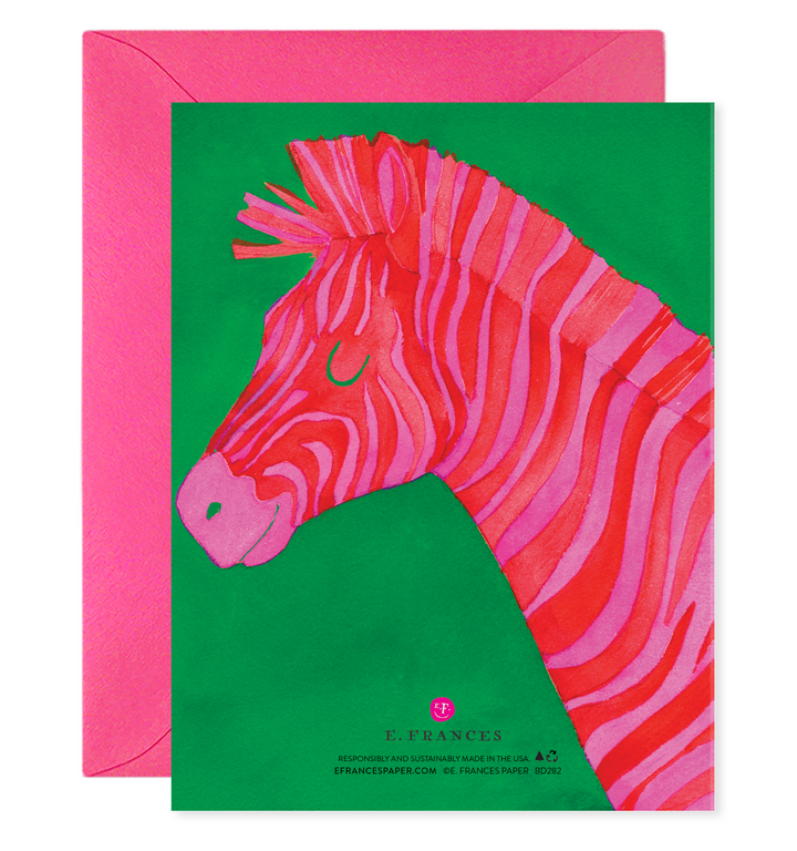 Extraordinary Zebra Birthday Greeting Card