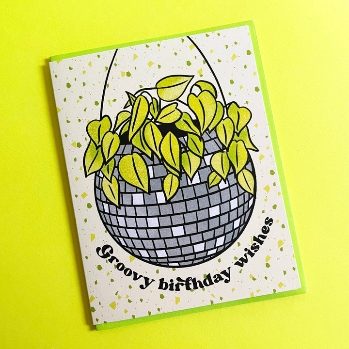 Disco Planter Birthday Card
