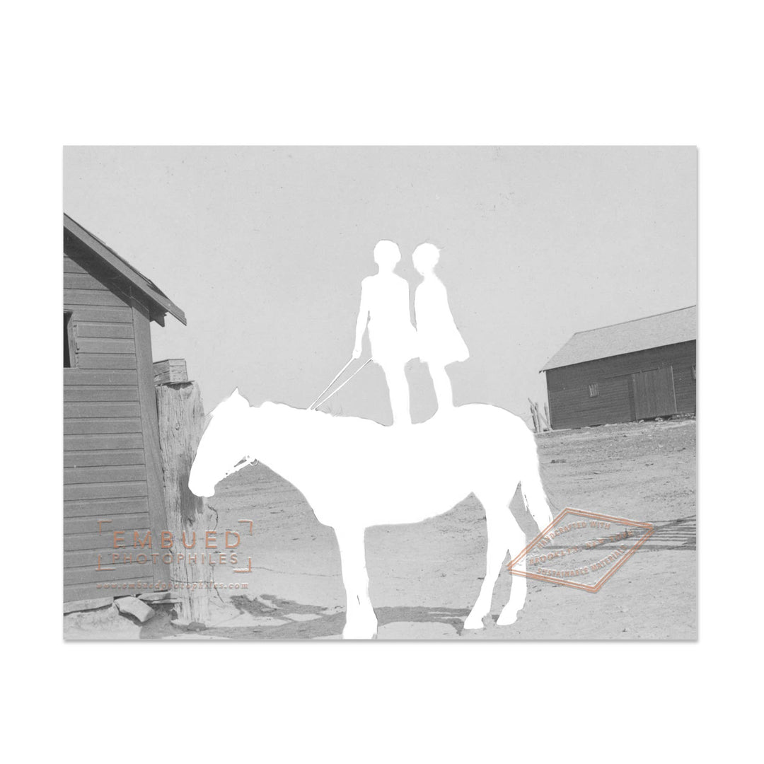 Girls on Horse Thank for Always Standing By My Side Card