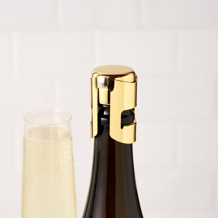 Fizz Chrome Champagne Stopper Silver or Gold