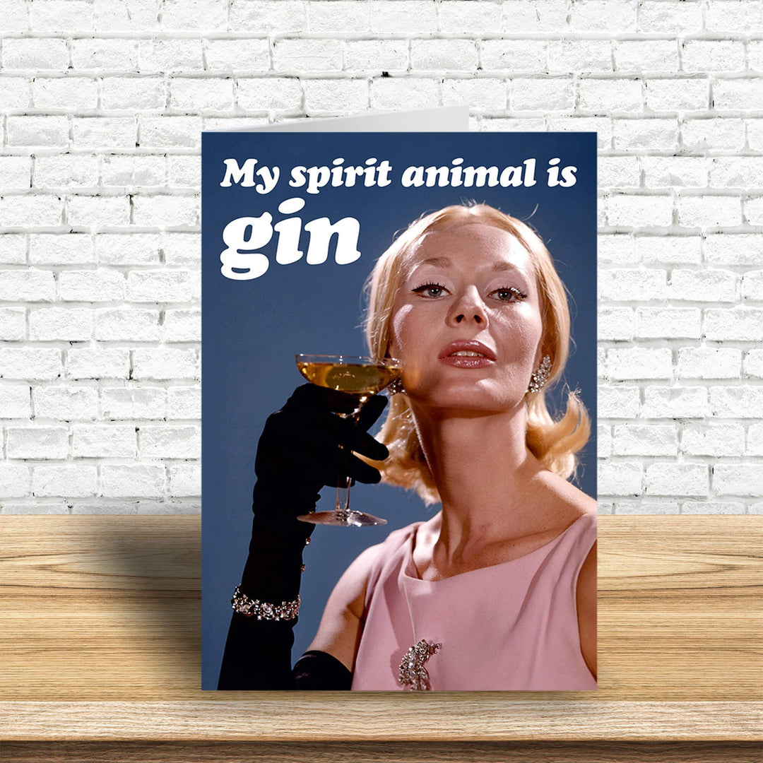My Spirit Animal Is Gin Greeting Card